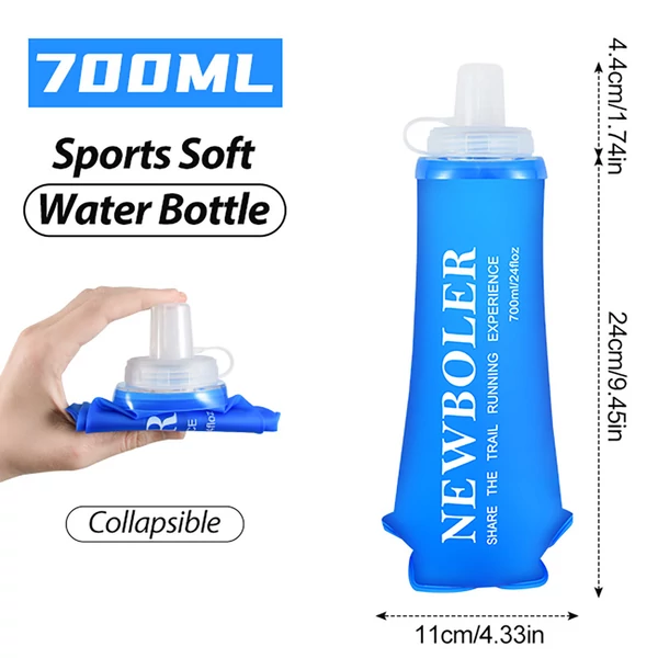NEWBOLER BOT225 összecsukható, puha, BPA-mentes sportkulacs – 700 ml, kék