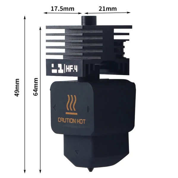 FYSETC 0,4mm egy darabból álló edzett acél fúvóka hotend készlet Bambu Lab H2D A1/A1 Mini-hez