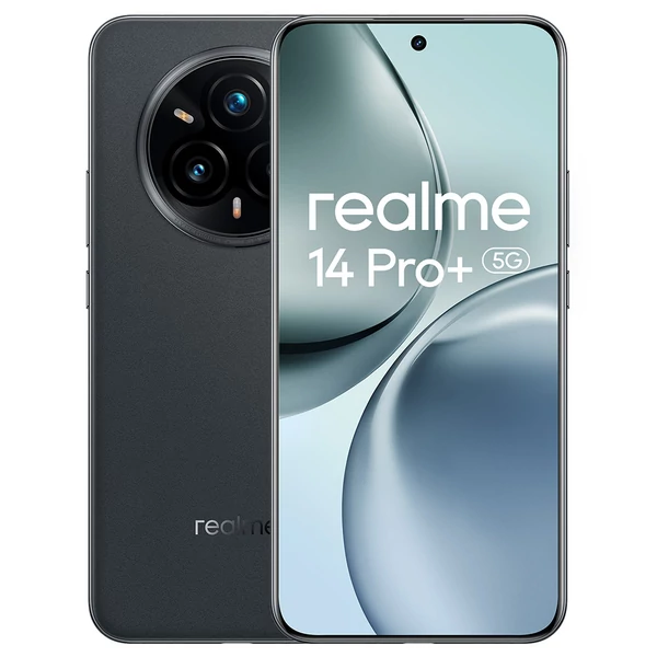 Realme 14 Pro+ 5G okostelefon, 12+512GB, Snapdragon 7s Gen 3, 6,83" AMOLED, 50+50MP kamera, 6000mAh, 80W gyorstöltés - Szürke