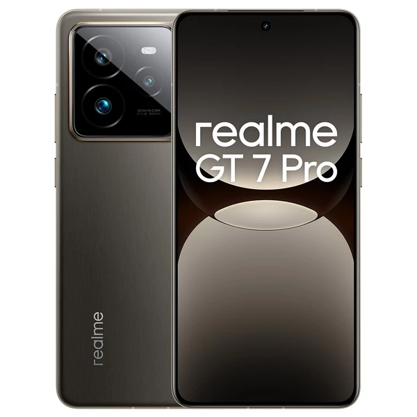 Realme GT7 Pro 5G okostelefon, 12+256GB, Snapdragon 8 Elite, 6,78" 120Hz, 50MP tripla kamera, 6500mAh, 120W, IP69 - Szürke