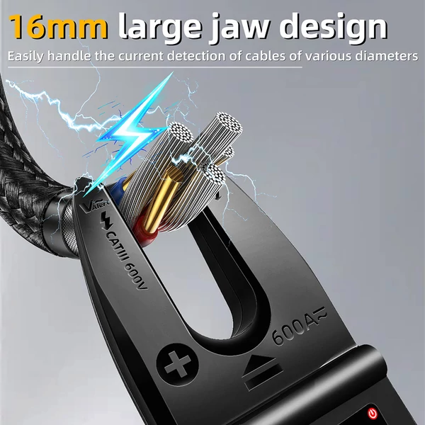 BSIDE U5 lakatfogó, 600A AC/DC, True RMS, TFT kijelző, NCV, USB-s tölthető, U-alakú multiméter