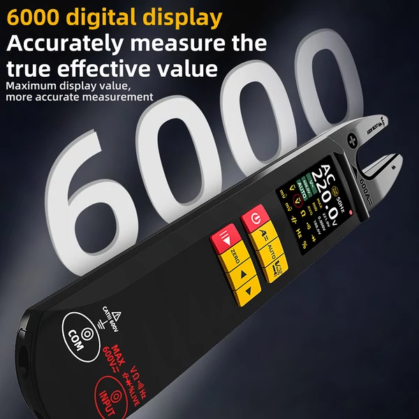 BSIDE U5 lakatfogó, 600A AC/DC, True RMS, TFT kijelző, NCV, USB-s tölthető, U-alakú multiméter