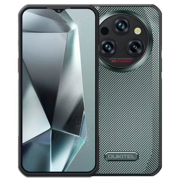 OUKITEL WP35 Pro strapabíró telefon, 12+512GB, 11000mAh, 6.6" FHD+, 64+32MP, NFC/OTG/GPS, Dual SIM, BT5.2 - Zöld