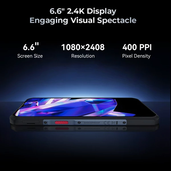 OUKITEL WP35 Pro strapabíró telefon, 12+512GB, 11000mAh, 6.6" FHD+, 64+32MP, NFC/OTG/GPS, Dual SIM, BT5.2 - Fekete