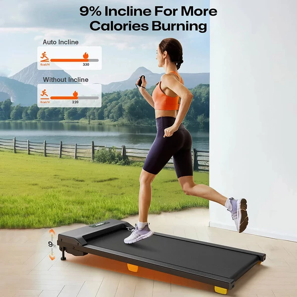 SYSURO S1L gyaloglópad, 136 kg teherbírás, 1–10 km/h, 9% dőlésszög, 5 rétegű szalag, LED kijelző, távirányító
