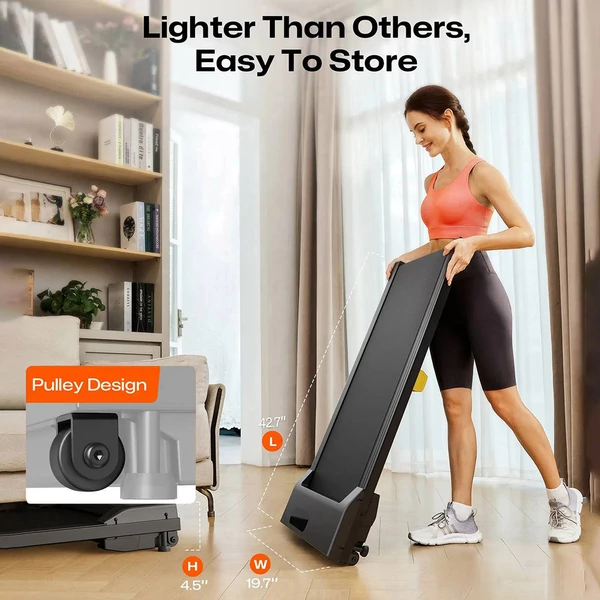 SYSURO S1L gyaloglópad, 136 kg teherbírás, 1–10 km/h, 9% dőlésszög, 5 rétegű szalag, LED kijelző, távirányító