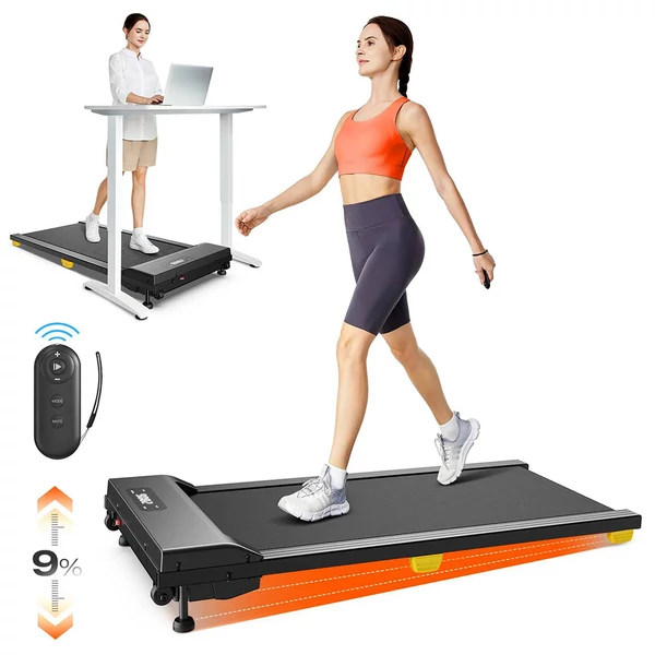 SYSURO S1L gyaloglópad, 136 kg teherbírás, 1–10 km/h, 9% dőlésszög, 5 rétegű szalag, LED kijelző, távirányító