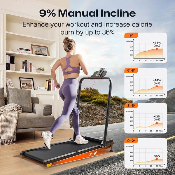 SYSURO S1L MIX gyaloglópad, 2,5 LE motor, 0,6-10 km/h, HIIT mód, 9% dőlésszög, 5 rétegű futószalag, <45dB, összecsukható