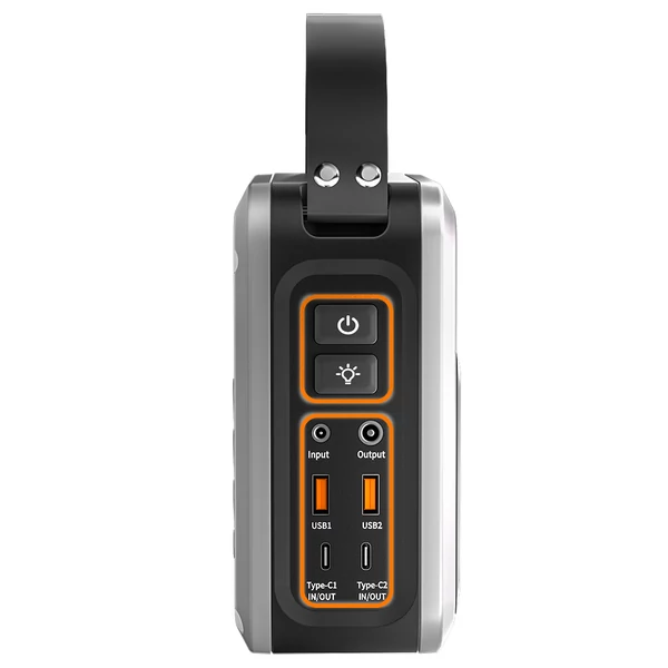 NEWSMY P72 hordozható tápállomás, 268W, 270Wh/72000mAh LiMnFePO4 akku, fényszóró, 2×100W USB-C PD, 5 kimenet