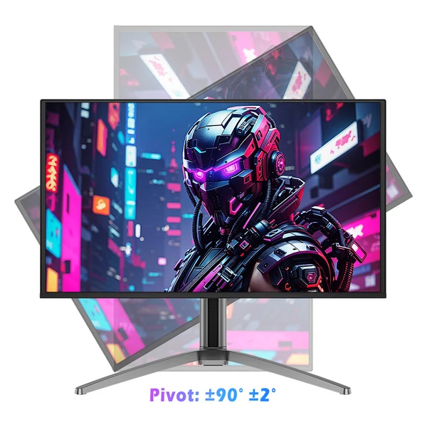 TITAN ARMY G27T8T gamer monitor, 26,5" 2560×1440 QD-OLED, 360Hz, 0,03ms, 1000 nit, HDR400, Type-C, hangszóró, HDMI, DP