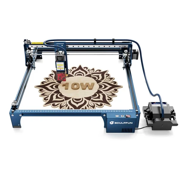 SCULPFUN S30 Pro Max 10W lézergravírozó és vágógép, automata levegőrásegítés, 410×400mm, bővíthető 935×905mm-re
