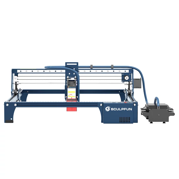 SCULPFUN S30 5W lézergravírozó és vágógép, automata levegőrásegítés, 410×400mm, bővíthető 935×905mm-re