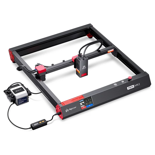 AlgoLaser Alpha MK2 20W lézer, okoskijelző, 20 000mm/perc, 20mm rétegelt lemez vágás, 5G WiFi, APP vezérlés, 7 biztonsági funkció, levegőasszisztens