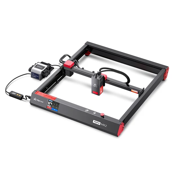AlgoLaser Alpha MK2 20W lézer, okoskijelző, 20 000mm/perc, 20mm rétegelt lemez vágás, 5G WiFi, APP vezérlés, 7 biztonsági funkció, levegőasszisztens