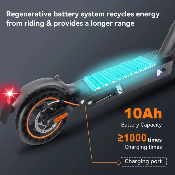 HONEYWHALE E9 MAX 10" elektromos roller, ABE tanúsítvány, 500W motor, 36V 10Ah akku, 40km hatótáv, dupla felfüggesztés, app