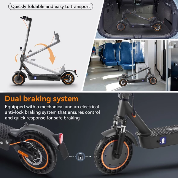 HONEYWHALE E9 MAX 10" elektromos roller, ABE tanúsítvány, 500W motor, 36V 10Ah akku, 40km hatótáv, dupla felfüggesztés, app