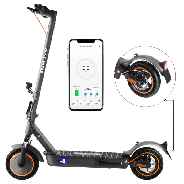 HONEYWHALE E9 MAX 10" elektromos roller, ABE tanúsítvány, 500W motor, 36V 10Ah akku, 40km hatótáv, dupla felfüggesztés, app