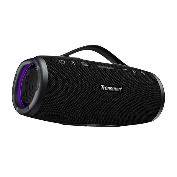 Tronsmart Mirtune S100 hordozható kültéri hangszóró, Bluetooth 5.3, 50W, 20 óra, IPX7, állítható EQ - Fekete