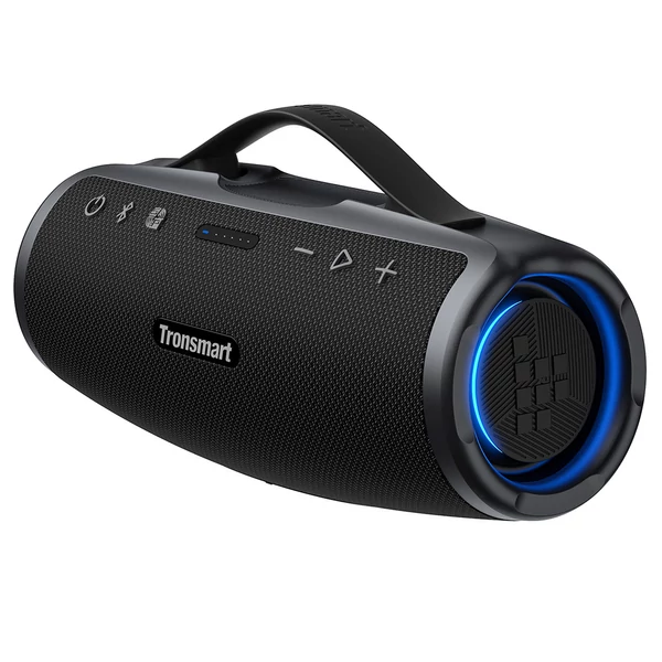 Tronsmart Mirtune S100 hordozható kültéri hangszóró, Bluetooth 5.3, 50W, 20 óra, IPX7, állítható EQ - Fekete