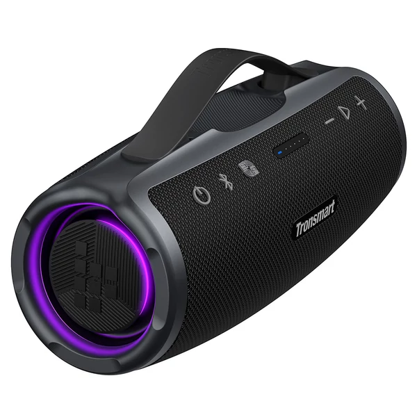 Tronsmart Mirtune S100 hordozható kültéri hangszóró, Bluetooth 5.3, 50W, 20 óra, IPX7, állítható EQ - Fekete