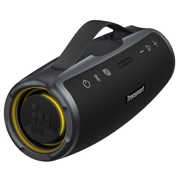 Tronsmart Mirtune S100 hordozható kültéri hangszóró, Bluetooth 5.3, 50W, 20 óra, IPX7, állítható EQ - Fekete