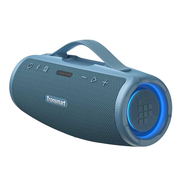 Tronsmart Mirtune S100 hordozható kültéri hangszóró, Bluetooth 5.3, 50W, 20 óra, IPX7, állítható EQ - Fekete + kék