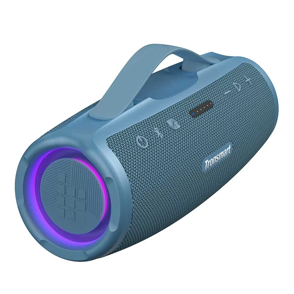 Tronsmart Mirtune S100 hordozható kültéri hangszóró, Bluetooth 5.3, 50W, 20 óra, IPX7, állítható EQ - Fekete + kék