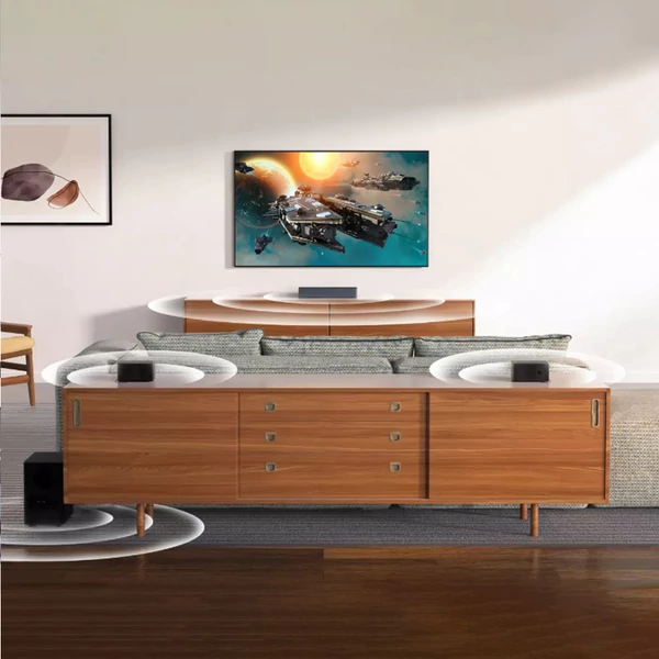Ultimea Poseidon D50 5.1 csatornás soundbar mélynyomóval, hátsó hangsugárzókkal, állítható surround, 3 EQ mód
