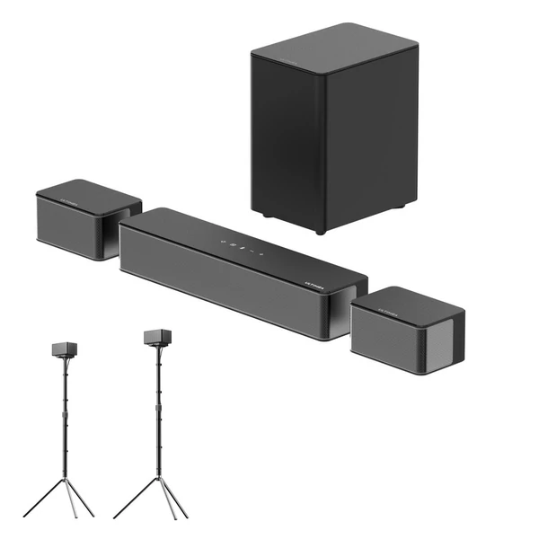Ultimea Poseidon D50 5.1 soundbar + 1 pár Steady 300 hangfalállvány, állítható surround, 3 EQ mód