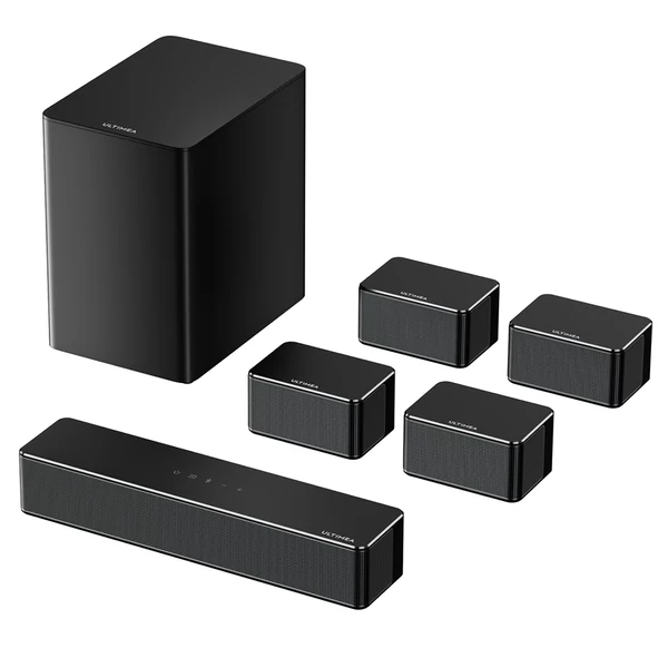 Ultimea Poseidon D70 7.1 csatornás soundbar mélynyomóval, 10 sávos EQ, 121 előre beállított EQ, BassMX, okosapp vezérlés