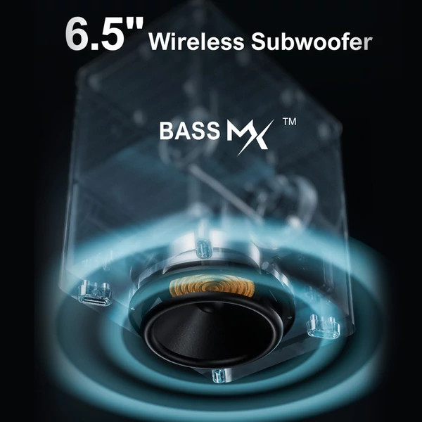 Ultimea Poseidon D70 7.1 soundbar + 1 pár Steady 300 hangfalállvány, 10 sávos EQ, 121 EQ-mátrix, BassMX, okosapp vezérlés