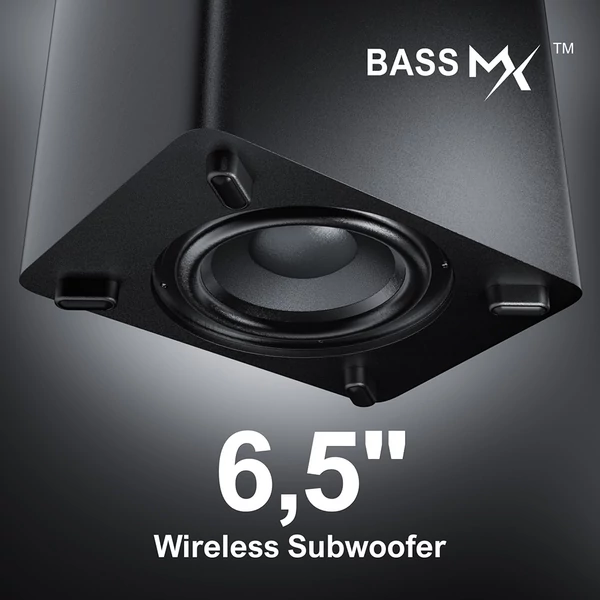 Ultimea Poseidon D70 7.1 soundbar + 2 pár Steady 300 hangszóróállvány, 10 sávos EQ, 121 EQ-mátrix, BassMX, okosapp vezérlés