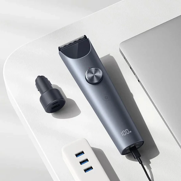 Xiaomi Mijia Hair Clipper 2, újratölthető hajvágó, dupla sebesség, kemény pengék, 180 perc üzemidő, digitális kijelző, IPX7 vízálló