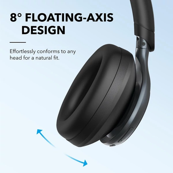 Anker Soundcore Space One ANC fejhallgató, app vezérlés, 40/55 óra üzemidő, Bluetooth 5.3 - Fekete
