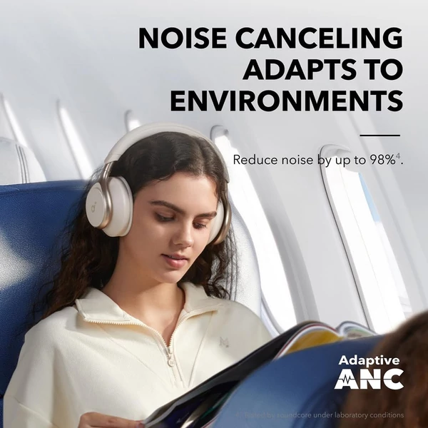 Anker Soundcore Space One ANC fejhallgató, app vezérlés, 40/55 óra üzemidő, Bluetooth 5.3 - Fehér