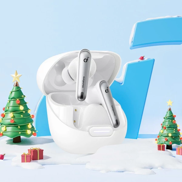 Anker Soundcore Liberty 4 NC fülhallgató, TWS, Adaptív ANC 2.0, Bluetooth 5.3, IPX4, Gyors töltés - Fehér