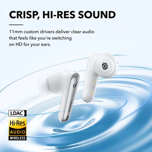 Anker Soundcore Liberty 4 NC fülhallgató, TWS, Adaptív ANC 2.0, Bluetooth 5.3, IPX4, Gyors töltés - Fehér