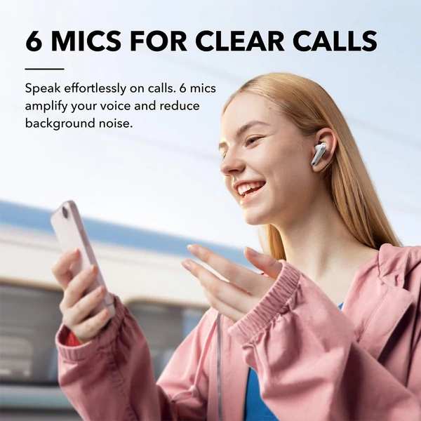 Anker Soundcore Liberty 4 NC fülhallgató, TWS, Adaptív ANC 2.0, Bluetooth 5.3, IPX4, Gyors töltés - Fehér