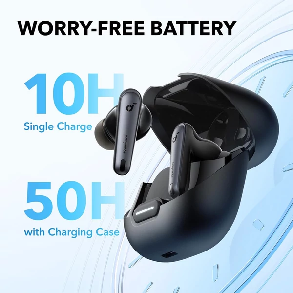Anker Soundcore Liberty 4 NC fülhallgató, TWS, Adaptív ANC 2.0, Bluetooth 5.3, IPX4, Gyors töltés - Fekete