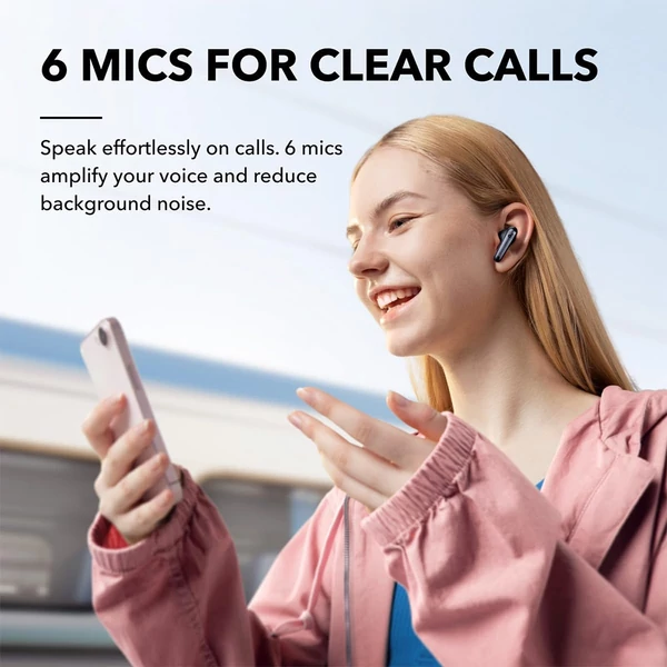 Anker Soundcore Liberty 4 NC fülhallgató, TWS, Adaptív ANC 2.0, Bluetooth 5.3, IPX4, Gyors töltés - Fekete
