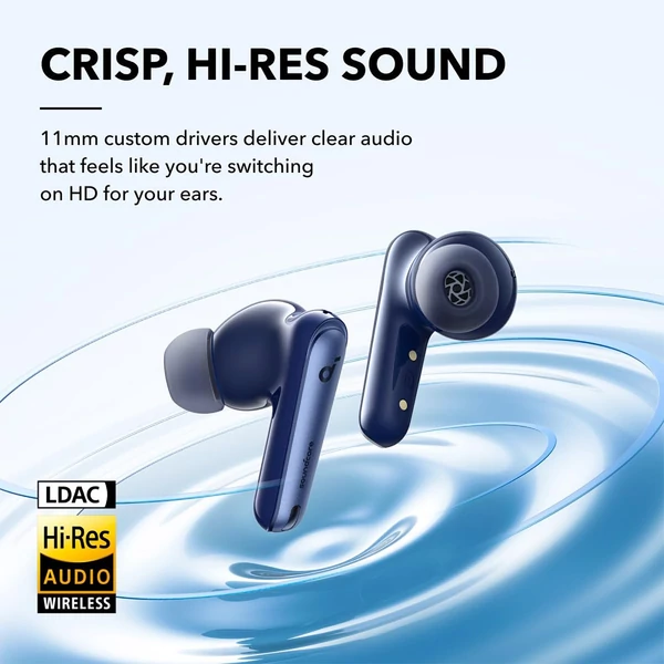 Anker Soundcore Liberty 4 NC fülhallgató, TWS, Adaptív ANC 2.0, Bluetooth 5.3, IPX4, Gyors töltés - Kék