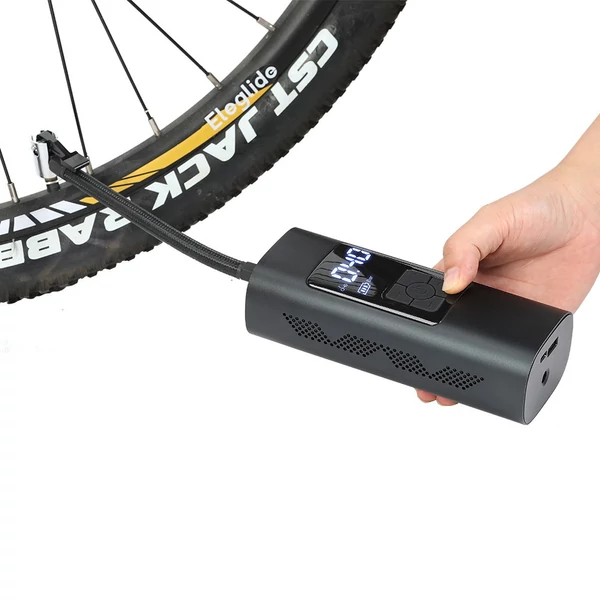 Vezeték nélküli újratölthető légszivattyú 60W, 20L/perc légáram, 6000mAh akkumulátor, telefon töltő, power bank, okos kijelző, pontos felfújás