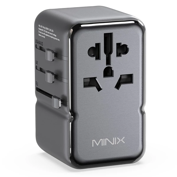 MINIX TP85 85W univerzális utazóadapter, 3 USB-C, 2 USB-A