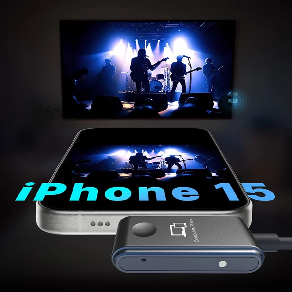 MINIX C1 USB-C–HDMI vezeték nélküli adapter, 50m hatótáv, plug and play, iPhone 15 kompatibilis