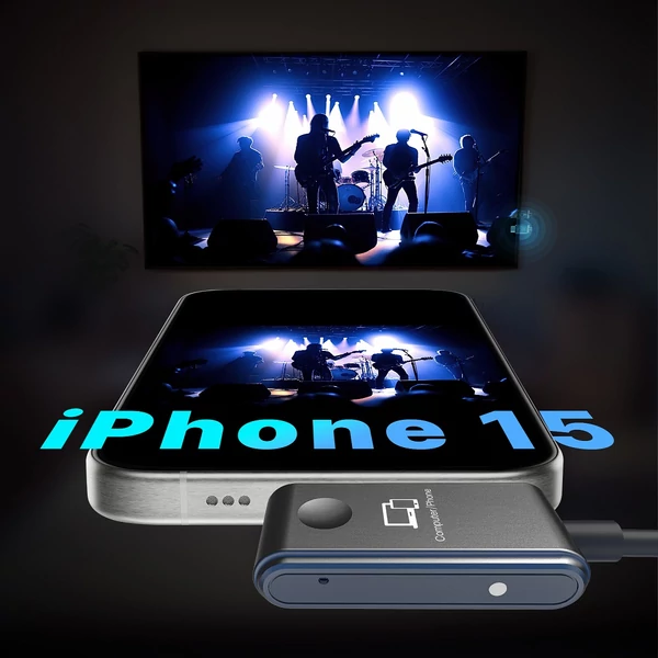 MINIX C1 USB-C–HDMI vezeték nélküli adapter, 50m hatótáv, plug and play, iPhone 15 kompatibilis