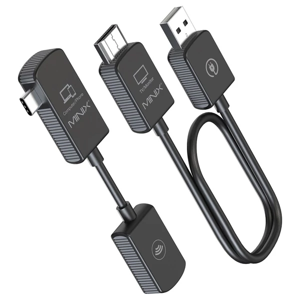 MINIX C1 USB-C–HDMI vezeték nélküli adapter, 50m hatótáv, plug and play, iPhone 15 kompatibilis