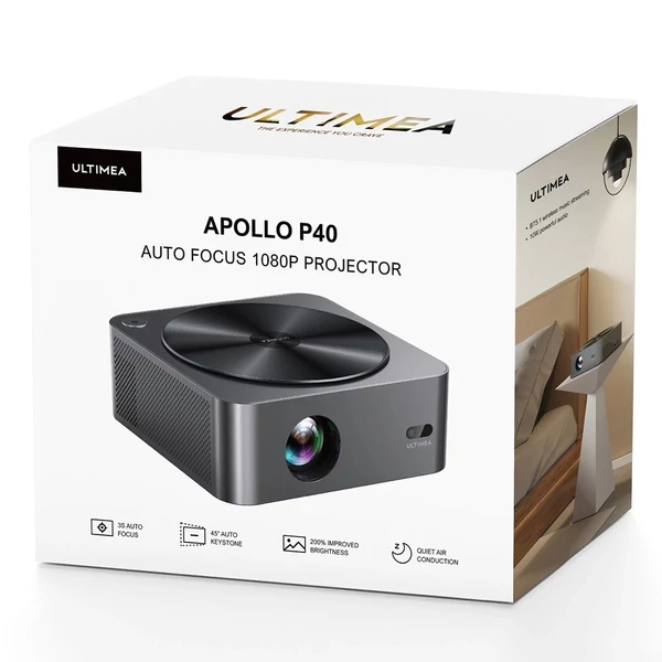 Ultimea Apollo P40 natív 1080p LCD projektor, 700 lumen