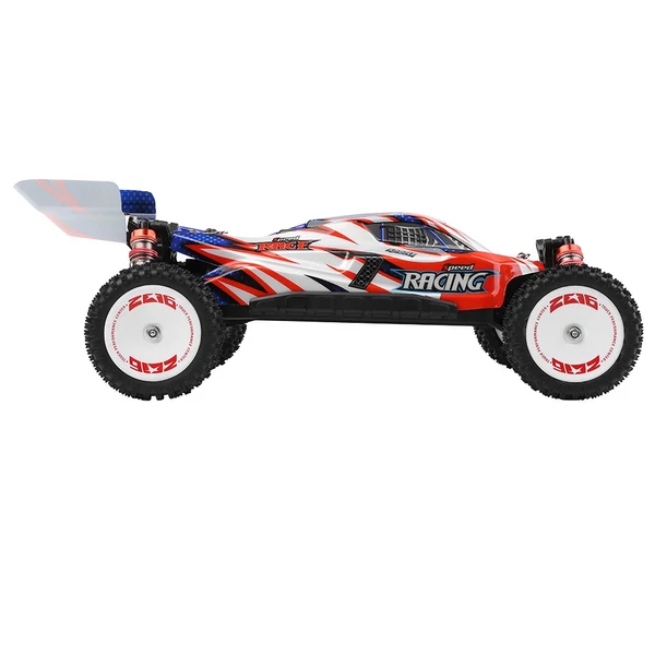 WLtoys 124008 RTR kefe nélküli RC buggy 1/12, 2.4G, 4WD, 60 km/h versenyautó - 2 akkumulátor
