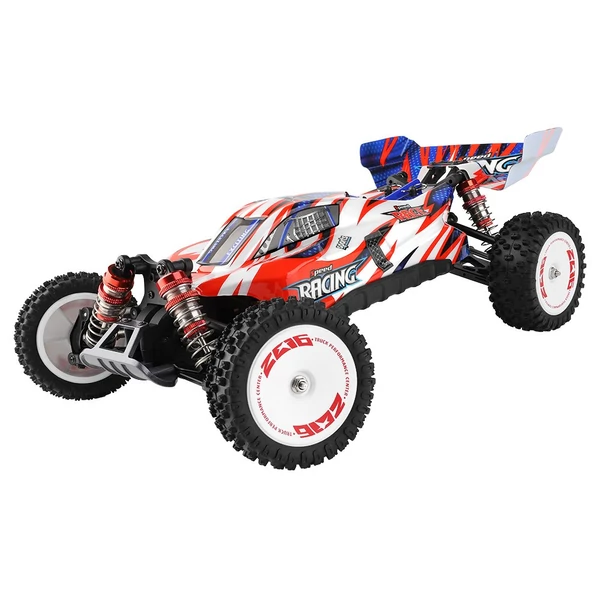WLtoys 124008 RTR kefe nélküli RC buggy 1/12, 2.4G, 4WD, 60 km/h versenyautó - 2 akkumulátor