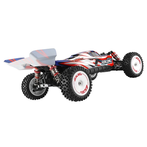 WLtoys 124008 RTR kefe nélküli RC buggy 1/12, 2.4G, 4WD, 60 km/h versenyautó - 2 akkumulátor